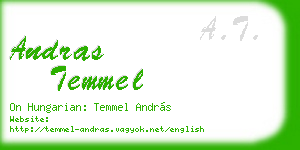 andras temmel business card
